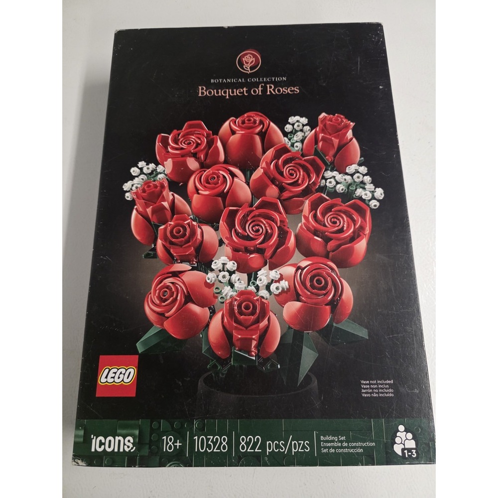 LEGO Icons Botanicals Bouquet of Roses 10328 822 Pieces NEW Factory Sealed
